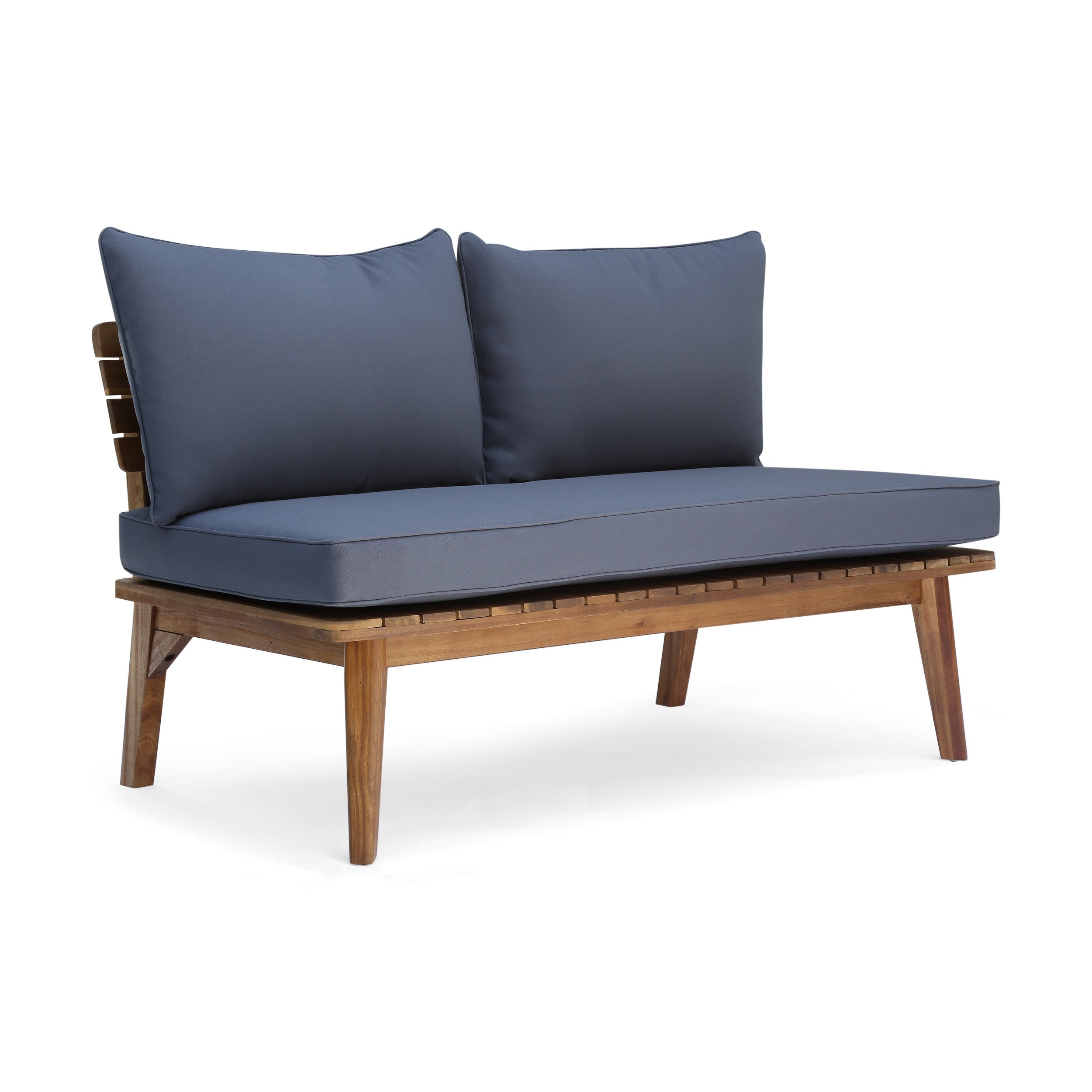 Boyle Outdoor Acacia Wood Loveseat