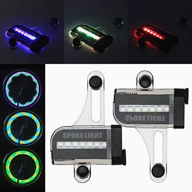 TIANJI 32 LED Patterns cycle Bike Wheel Lights Signal Multiple Styles Led Bicycle Led Spoke Lights