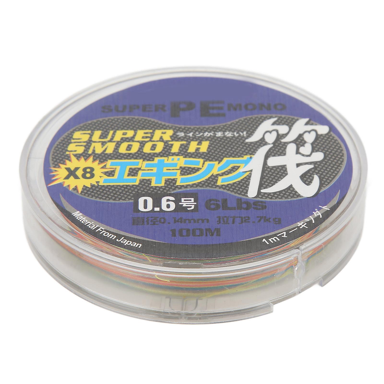 8 Strands Braided Raft Fishing Line 1 Meter 1 Color Pe Fishing Lines 100 Meter Anti Bite Luya Wireno. 0.6