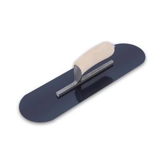 MARSHALLTOWN 16 in. x 4-12 in. Blue Steel Pool Trowel-Wood Handle PT164B