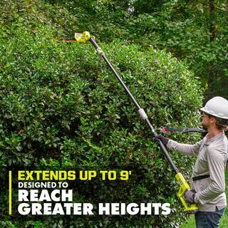 RYOBI ONE+ 18V 18in. Cordless Battery Pole Hedge Trimmer (Tool Only) P26010BTL