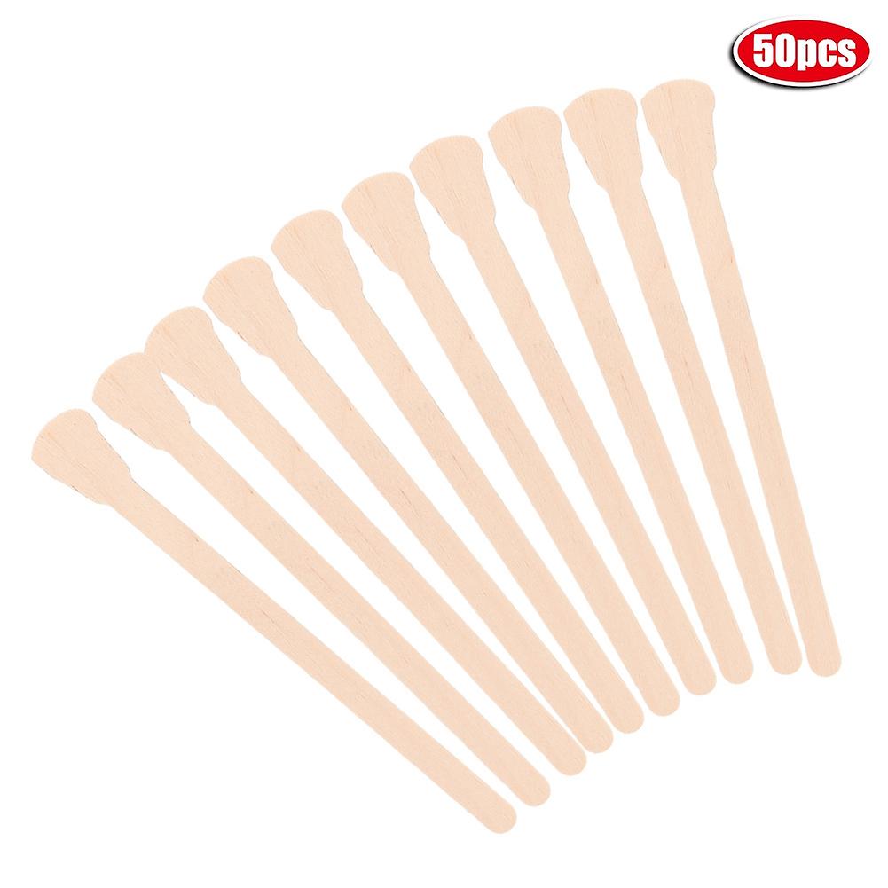 50pcs Wooden Wax Spatula Depressor Disposable Facial Mask Hair Removal Cream Applicator