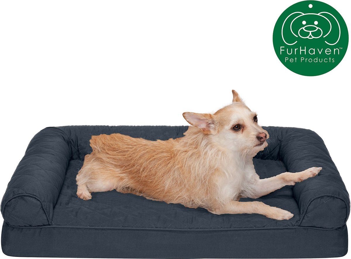 FurHaven Quilted Orthopedic Sofa Cat and Dog Bed w/ Removable Cover