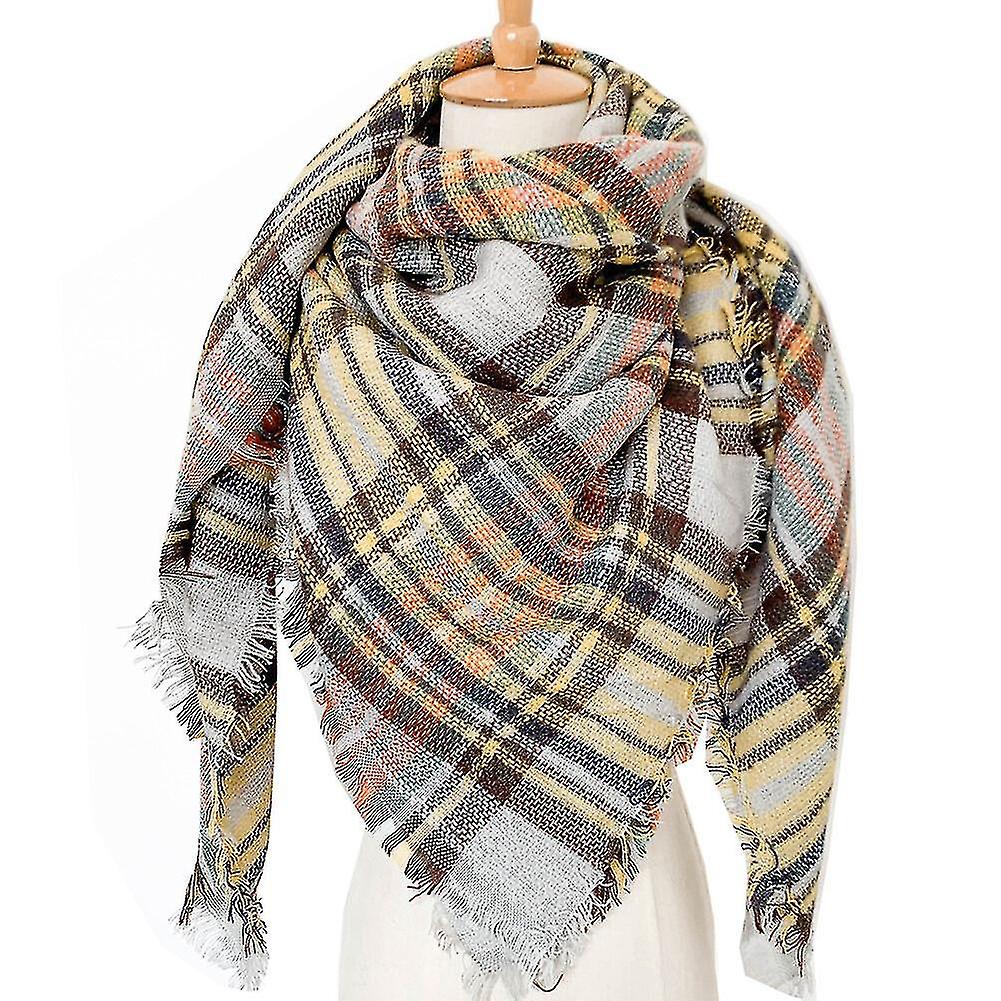 Women's Winte Check Wraps Shawls