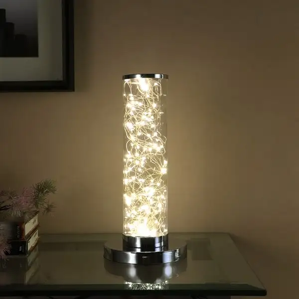 Exposed Rope LED Minari Clear Column Floor Lamp