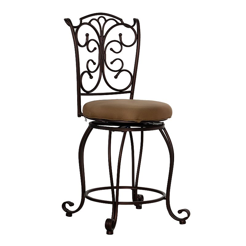 Linon Gathered-Back Counter Stool