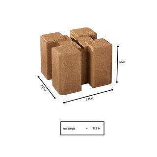 Oldcastle 7.5 in. x 7.5 in. x 5.5 in. Tan Brown Concrete Planter Wall Block 16202336