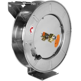 Milton 12 in. NPT Hose Capacity 25 ft. 35 ft. and 50 ft. 300 PSI Stainless Steel Hose Reel Retractable 2750-12SS