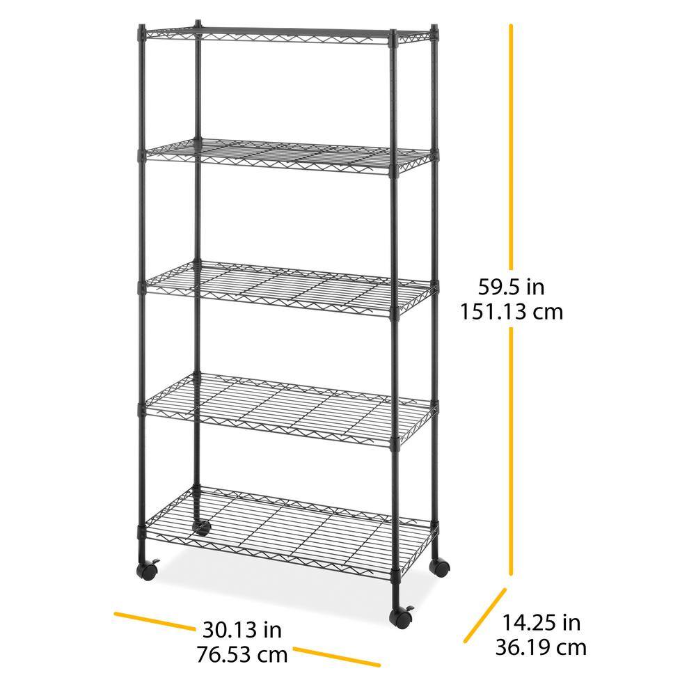 Whitmor Steel 4-Wheeled Cart in black 6070-7666