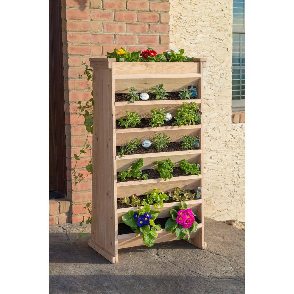 7-Tier Vertical Cedar Garden Planter VP2748