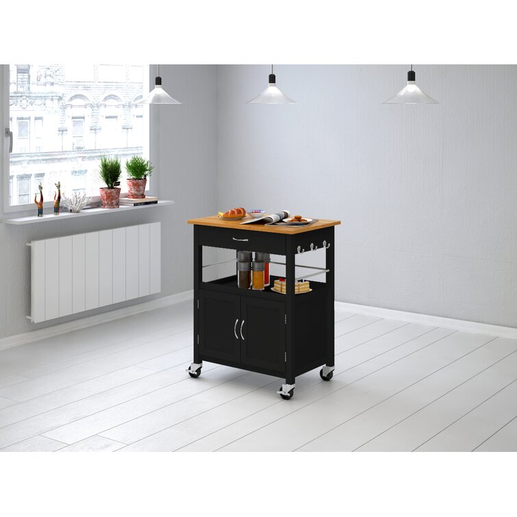 Carlijn Solid Wood Kitchen Cart