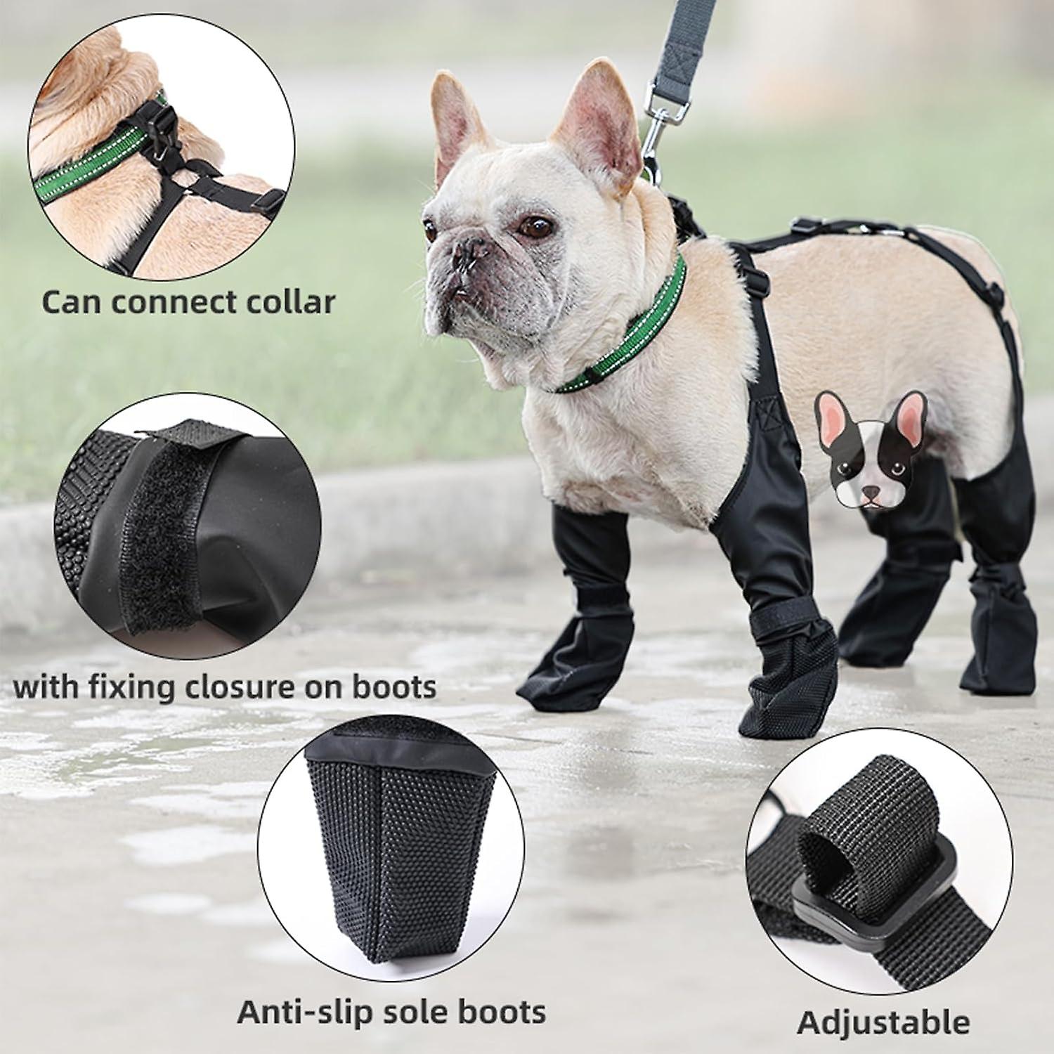 Dog Rain Boots Outdoor Dog Shoes Dog Boots Dog Suspender Boots Winter Paw Protector For Winter Snowy Day， Outdoor Walking