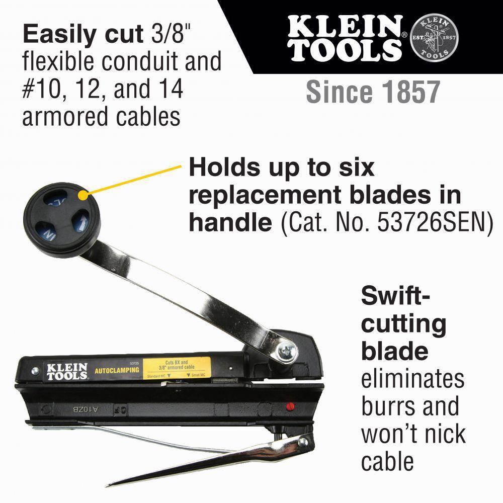 Klein Tools 11-12 in. BX and Armored Cable Cutters 53725