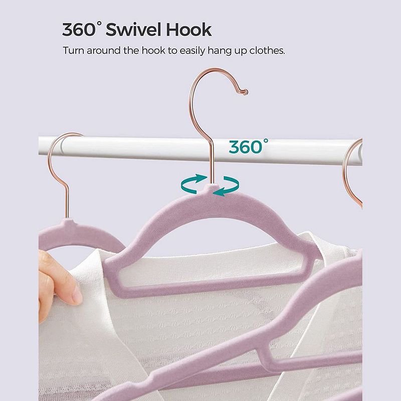 Velvet Pants Hangers With Adjustable Clips