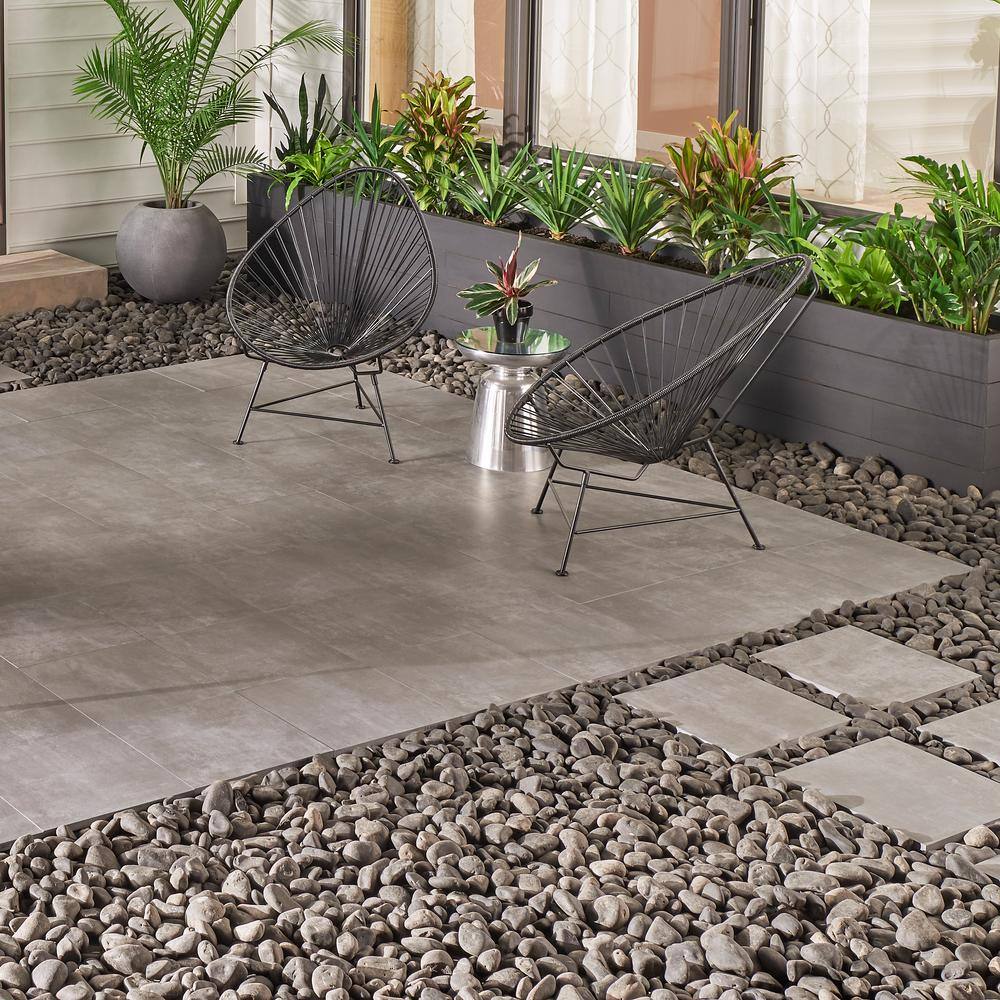 MSI Porto Anthracite 16 in. x 16 in. Matte Porcelain Paver Tile (320.40 sq. ft.Pallet) LPAVNPORANT1616