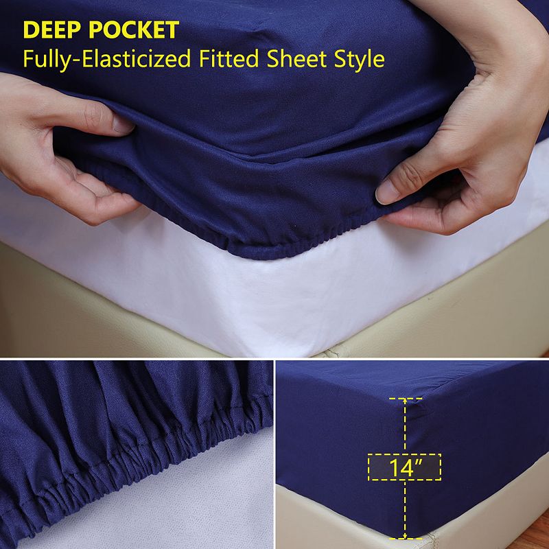 Waterproof Breathable Fitted Sheet with Elastic Band Full 54 x 75