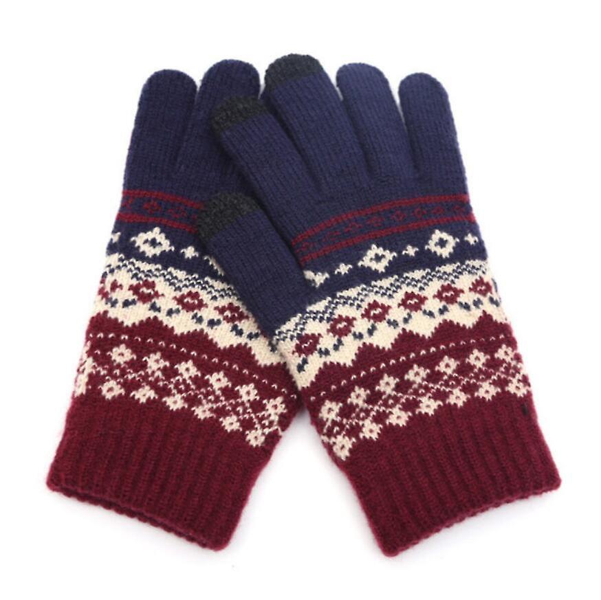 Winter Touch Screen Gloves Men Women Warm Skiing Ride Cashmere Knit Mittens Full Finger Rabbit 's Hair Magic Guantes Thick Luvas