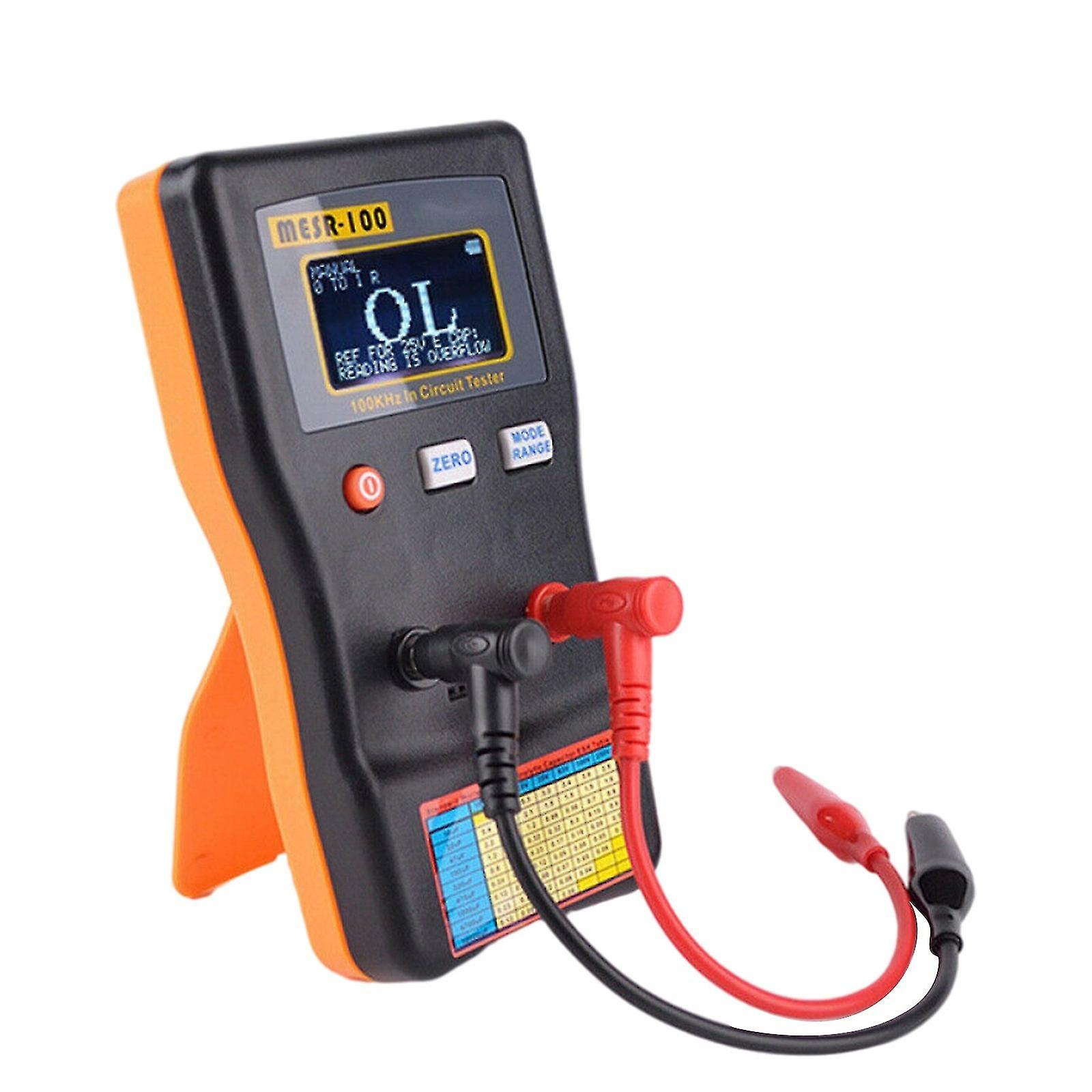 Mesr-100 Esr Capacitor Tester Capacitance Ohm Meter Professional Measuring Capacitance Resistance Capacitor Circuit Tester 5v