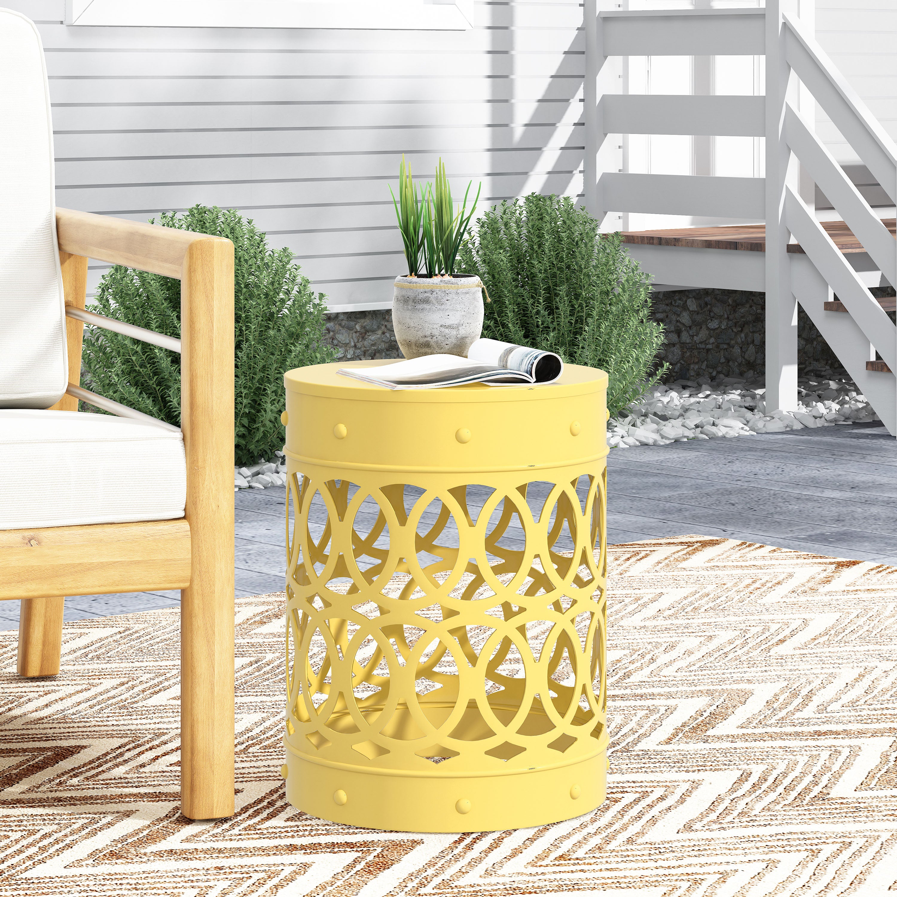 Pellerin Outdoor Metal Side Table