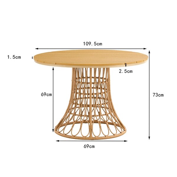 Outdoor dining simple bamboo chair table