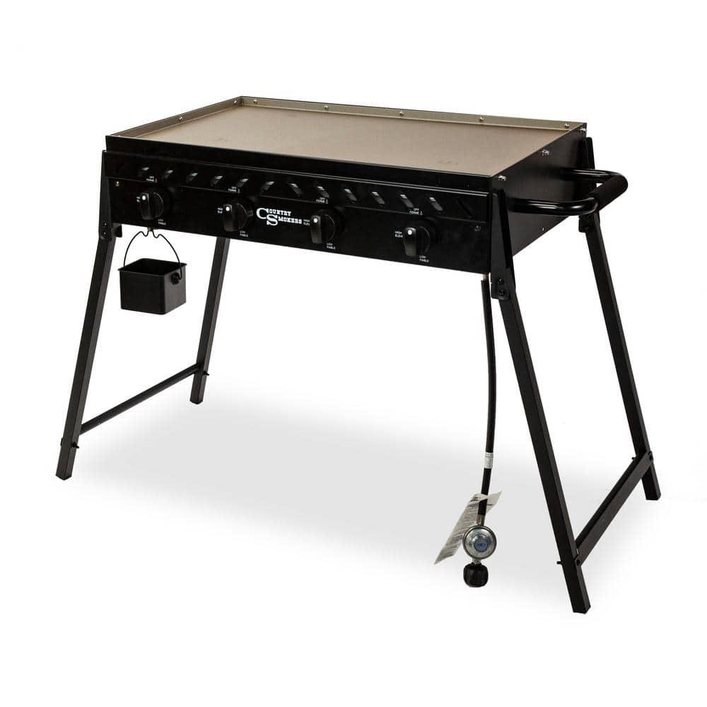 COUNTRY SMOKERS The HighlandHorizon 597 sq in 4Burner Portable Gas Griddle Cooking Space in Black