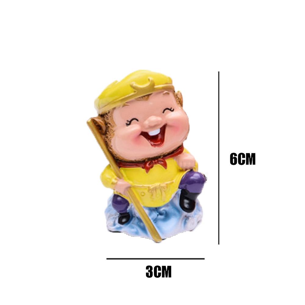 Car Resin Ornaments Journey To The West Character Decoration Baking Cake Decorations Creative Doll Gifts For Home Office Car Restaurant Monk Sha