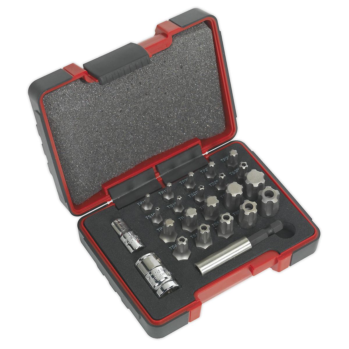 Sealey Ak6226 Trx-P And Security Trx-Ts Bit Set 23Pc 1/4 And 3/8Sq Drive