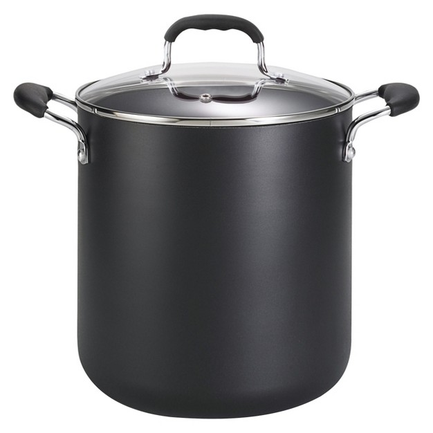 T fal 12qt Stock Pot With Lid Simply Cook Nonstick Cookware Black