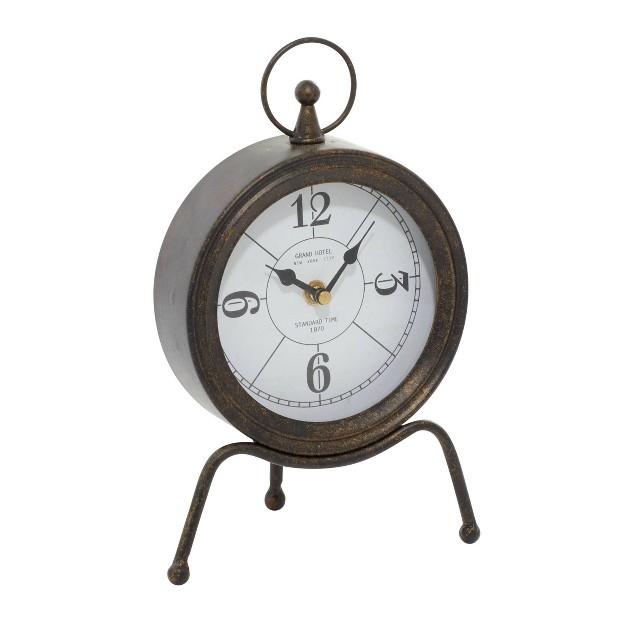 Metal Standing Stopwatch Clock Brown Olivia amp May