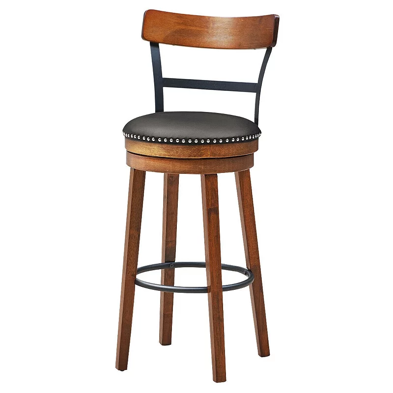 360-Degree Swivel Stools with Leather Padded Seat