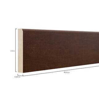 Hampton Bay Designer Series 4.5x96x0.625 in. Base Board Molding in Spice AMBB-SP