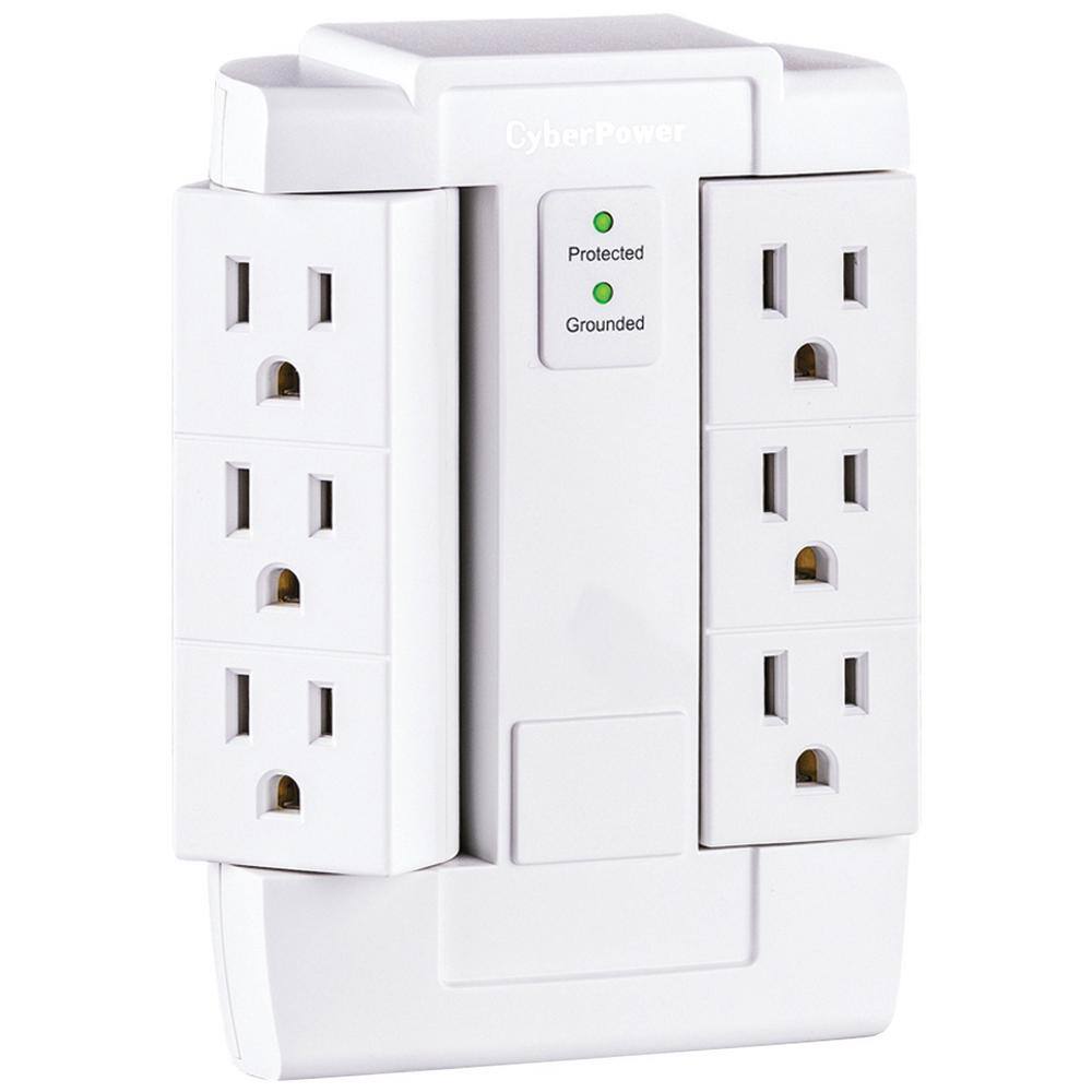 CyberPower 6-Outlet Essential Surge Protector CSB600WS