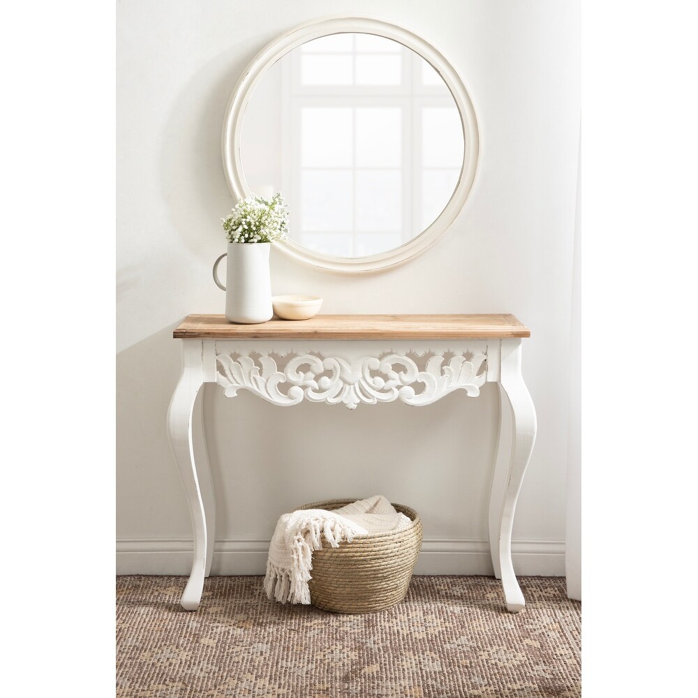 Kate and Laurel Antonella Wood Console Table   38x13x30