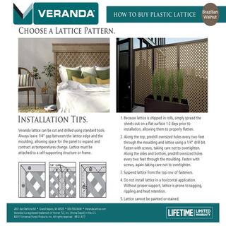 Veranda 4 ft. x 8 ft. Brazilian Walnut Garden Vinyl Lattice 137996