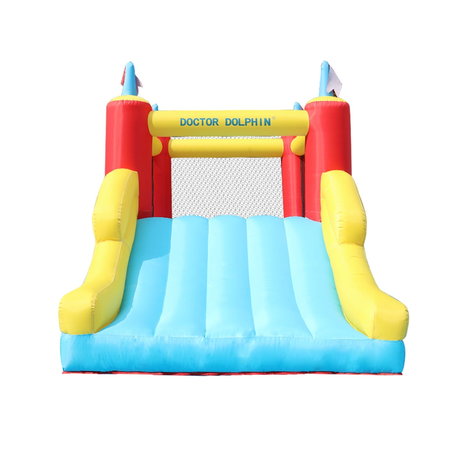 Doctor Dolphin Inflatable Slide Bouncer House with Slide Jumper Bouncing House Jumping Castle for Child