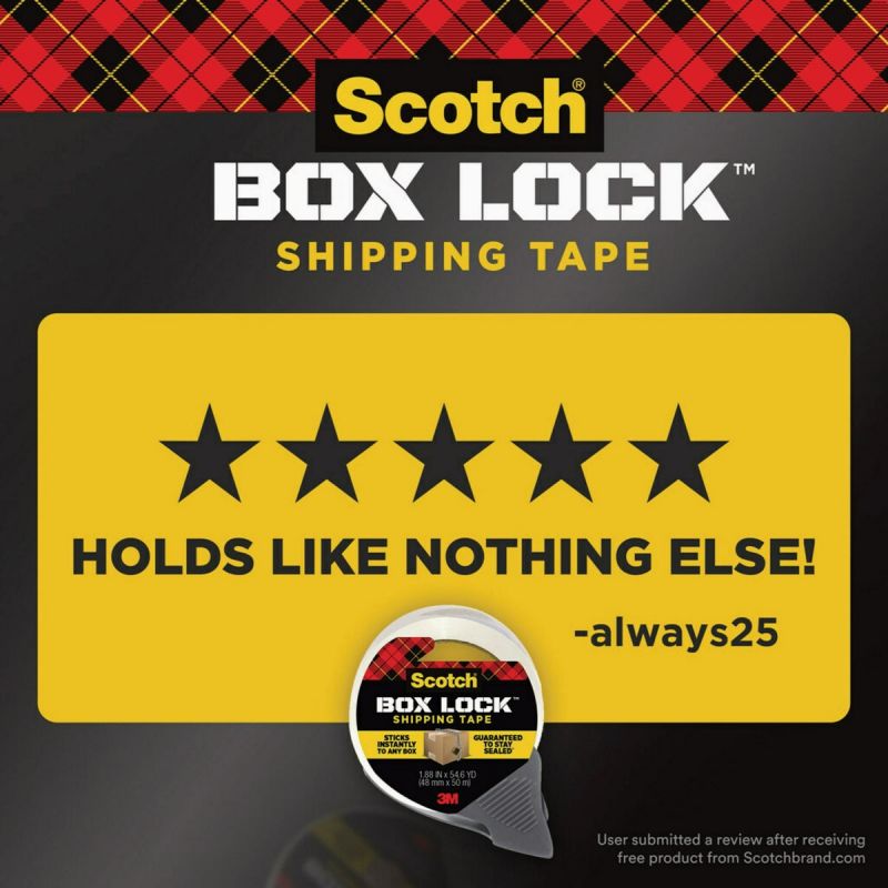 Scotch Box Lock Packaging Tape Clear