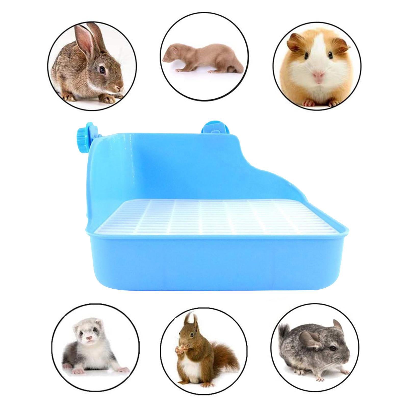 Rabbit Litter Box - Litter Box Cage Potty Trainer Rectangular Blue