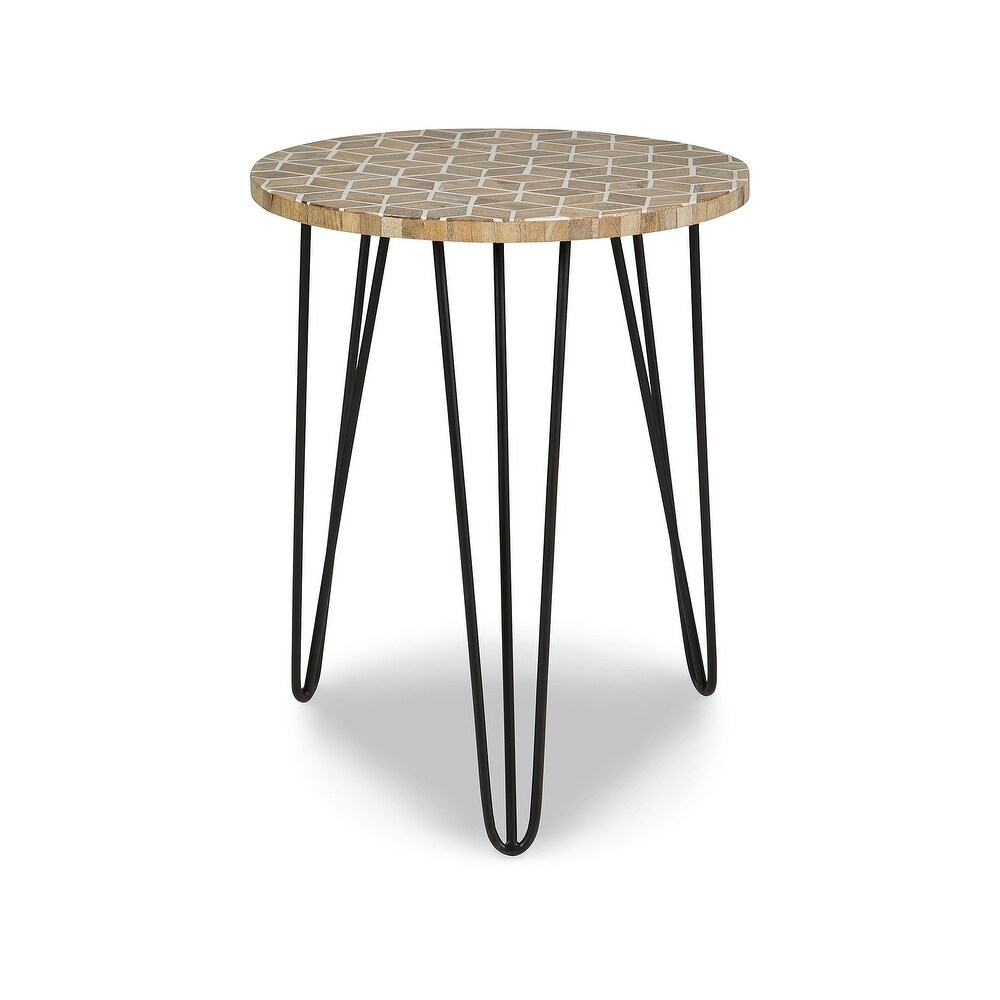 Signature Design by Ashley Drovelett Light Brown/Black Accent Table