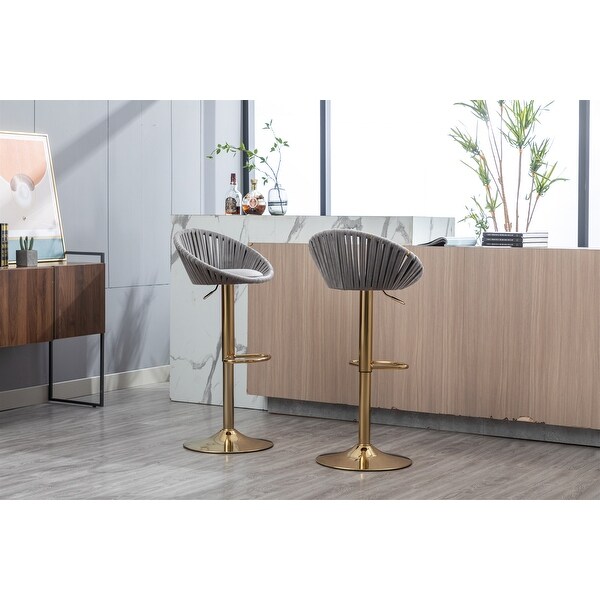 Kitchen Bar Chairs Velvet Bar Stools Set of 2 Barstools - 19.69 *18.11 *38.58