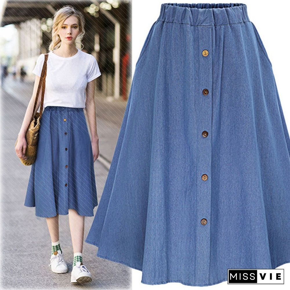 Summer Jeans Skirt Women High Waist Denim Skirts Female Mini Saia Plus Size Faldas Casual Pencil Skirt