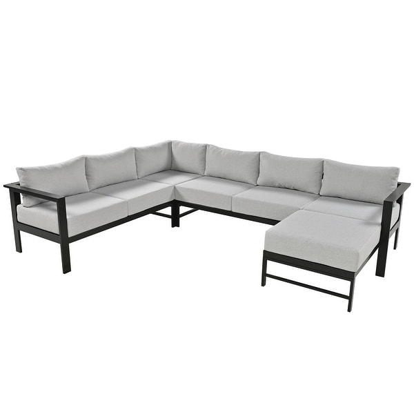 5 Pieces Outdoor Ushaped Sectional Sofa Set