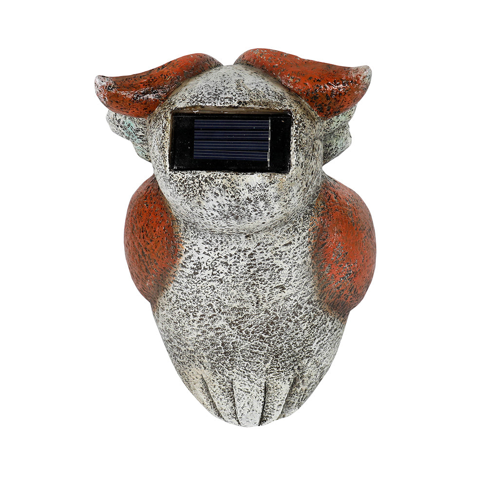 Owl Statue with solar light,Outdoor Decor for Garden Patio Yard,Resin Owl Figurine,Art Decoration, Lawn Ornaments