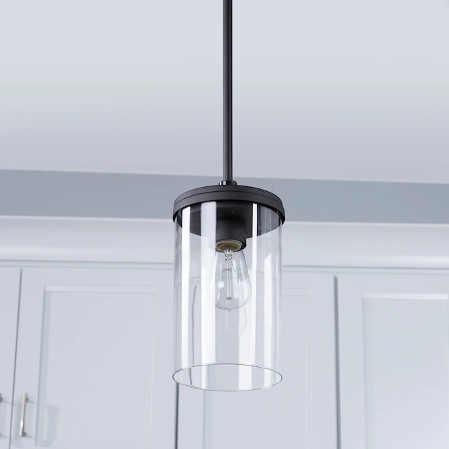 Kichler 43996OZ Crosby Olde Bronze Modern/Contemporary Clear Glass Cylinder Mini Pendant Light