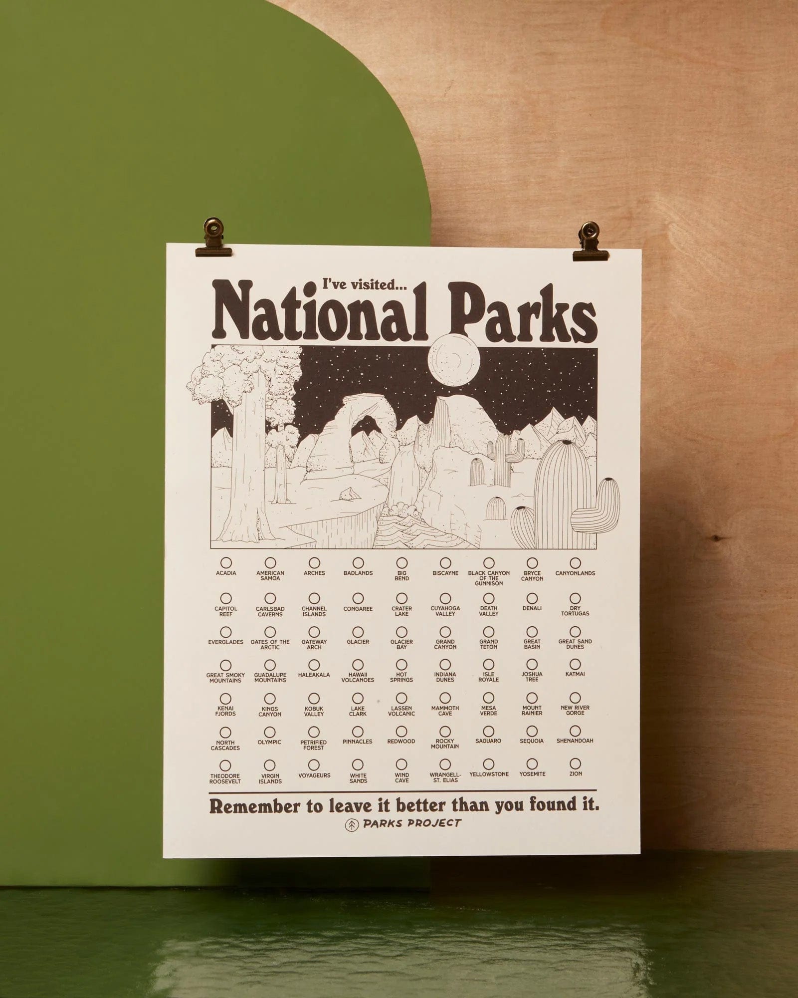 Adventure Responsibly National Parks Fill In Poster