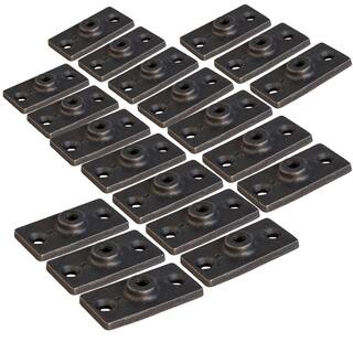 The Plumber's Choice Uncoated Iron Rod Hanger Plate for 14 in. Threaded Rod (20-Pack) 14CLFPL-20