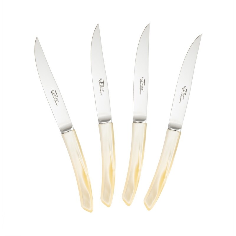 Au Nain Le Thiers Steak Knives with Champagne Handles  Set of 4