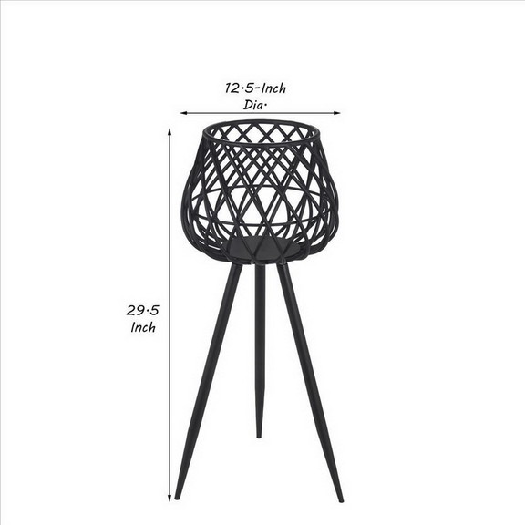 Benjara BM241064 29.5'' Dome Lattice Metal Planter...