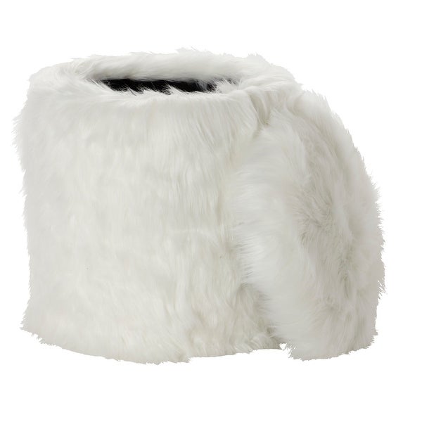 White Wood Contemporary Storage Stool 18 x 16 x 16 - 16 x 16 x 18