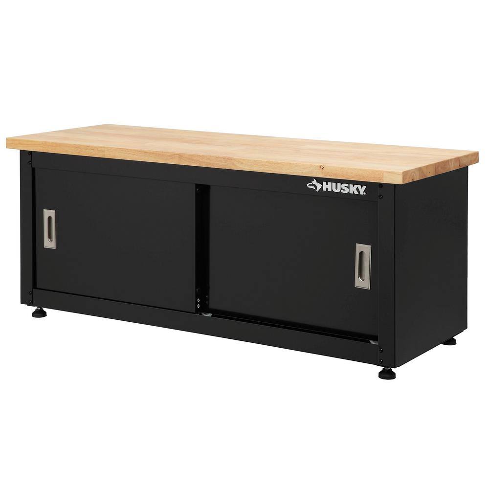 Husky G4802B-US Steel Storage Bench in Black (48 in. W x 20 in. H x 18 in. D)