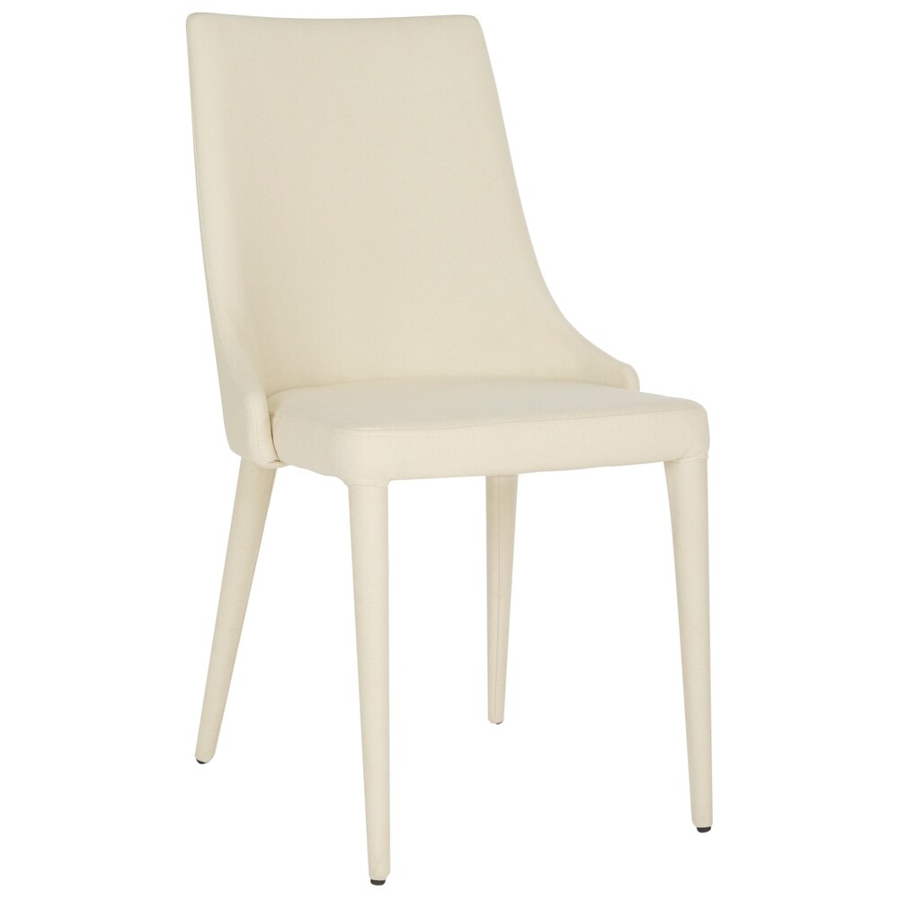 SAFAVIEH Dining Mid Century Modern Summerset Linen Beige Dining Chairs (Set of 2)